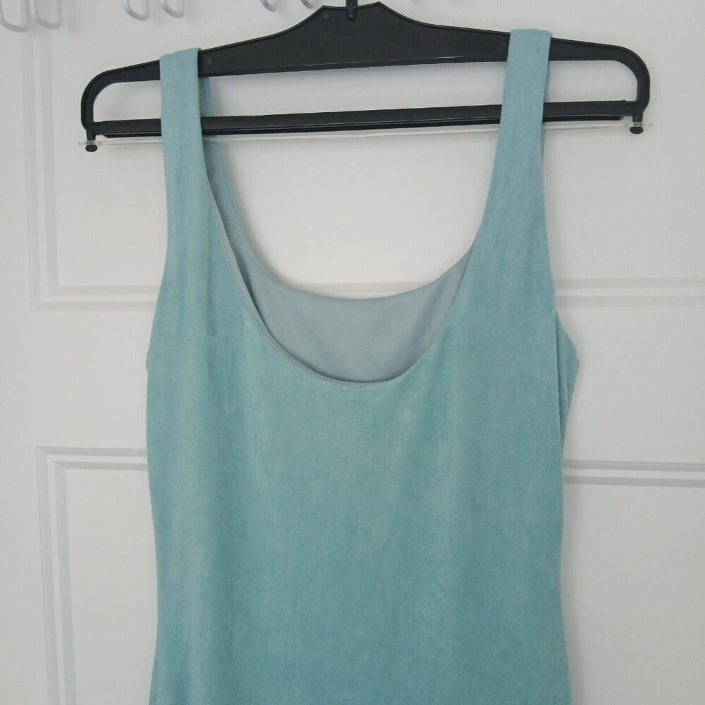 LUX LA Aqua Bodycon Maxi Dress Small Babydoll Stretch Tank Dress P2P 11.5" - Picture 6 of 6